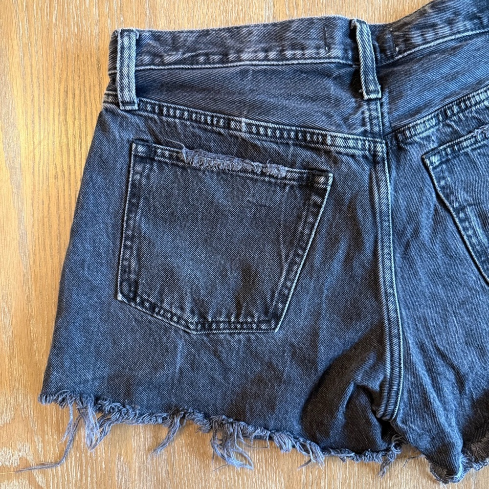 Abercrombie & Fitch Curve Love Charcoal Jean Shorts - Picture 6 of 12